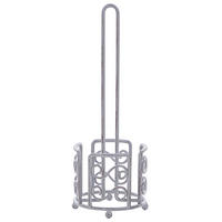 TOILETTENPAPIERSTÄNDER Metall Antik Optik grau Mandi - Grau, Metall (16/41/16cm) - Beliani