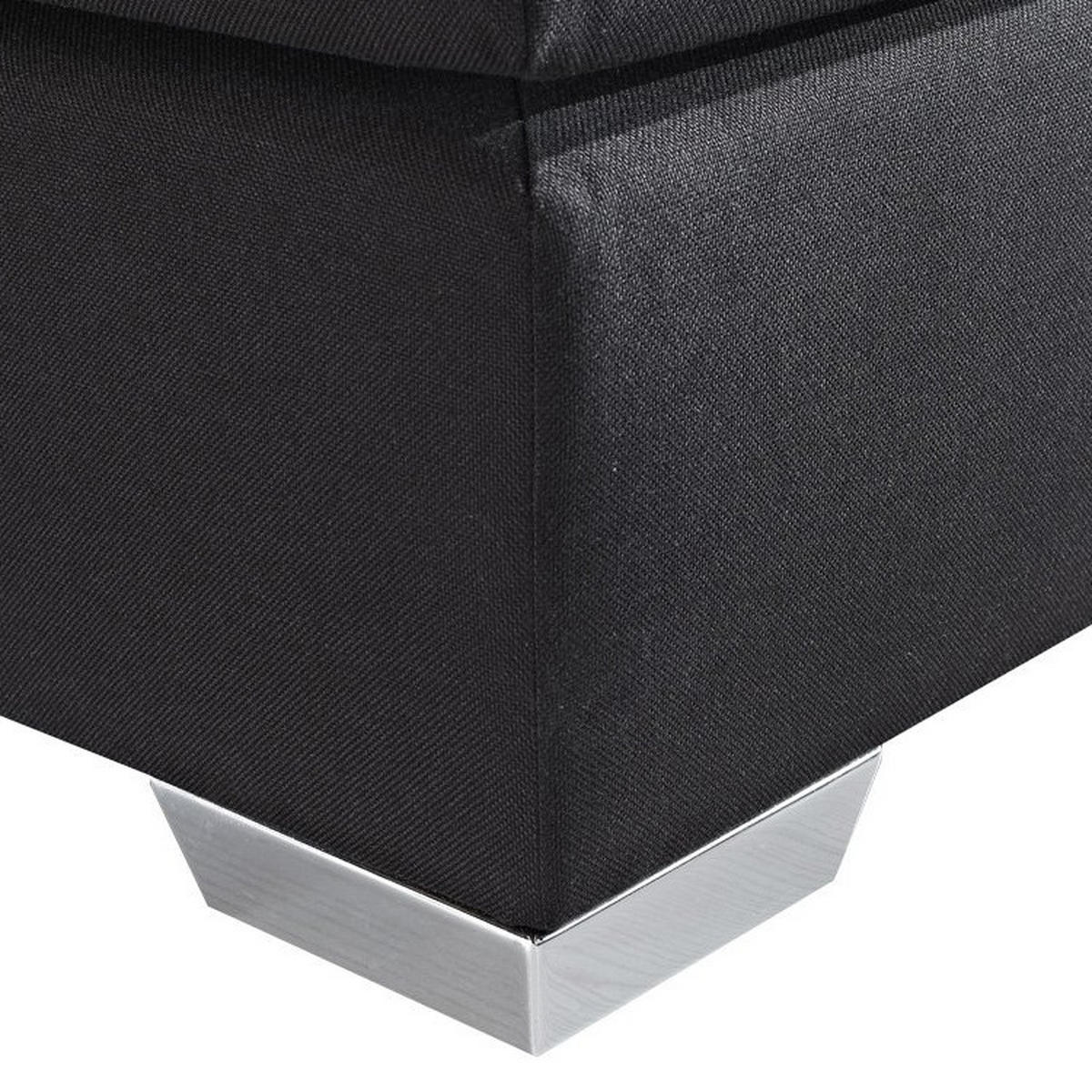 BOXSPRINGBETT 180/200cm Schwarz President - Schwarz, Kunststoff/Textil (180/200cm) - Beliani