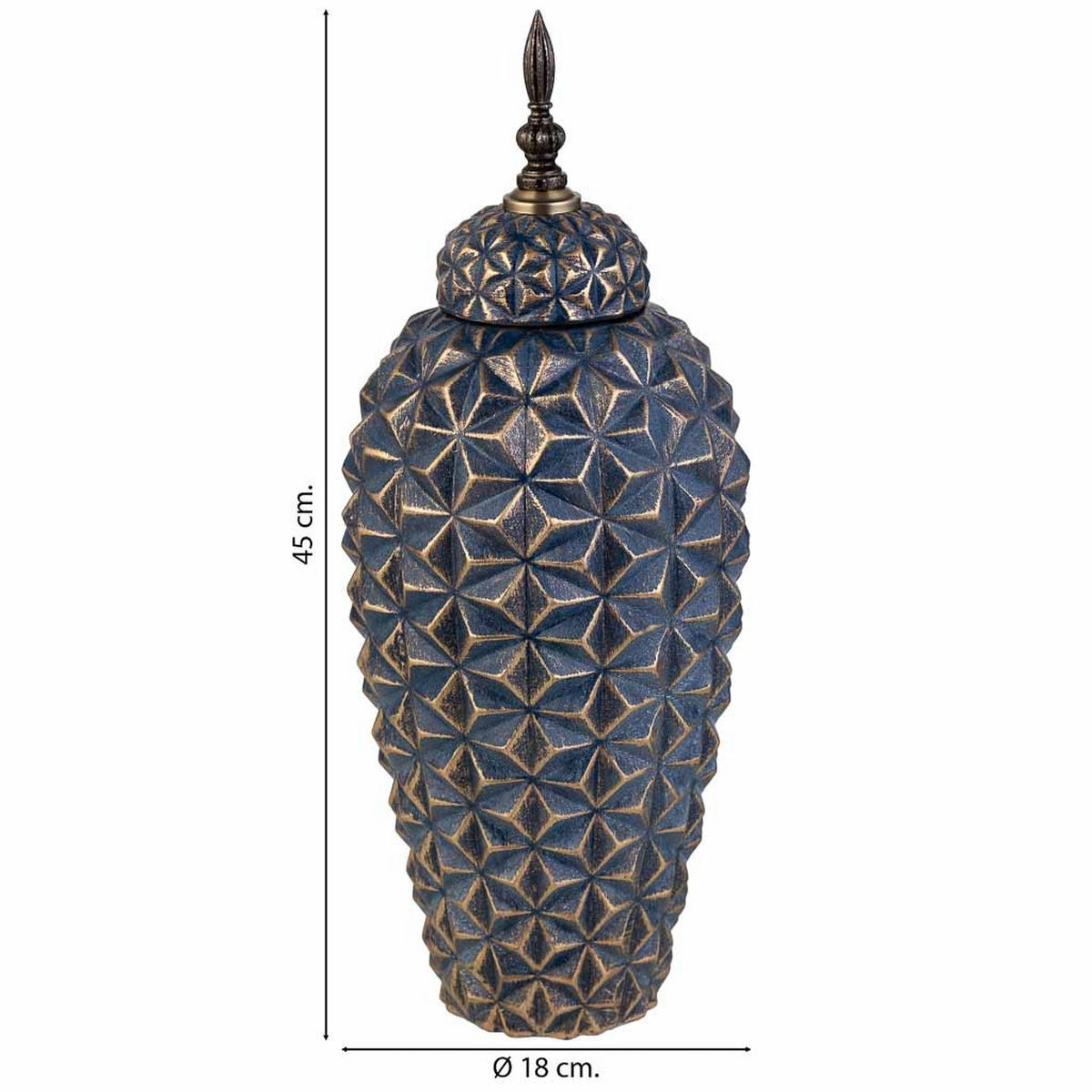 VASE aus Keramik, schwarz, 18x45cm - Schwarz, Keramik (45cm) - Wanderlust