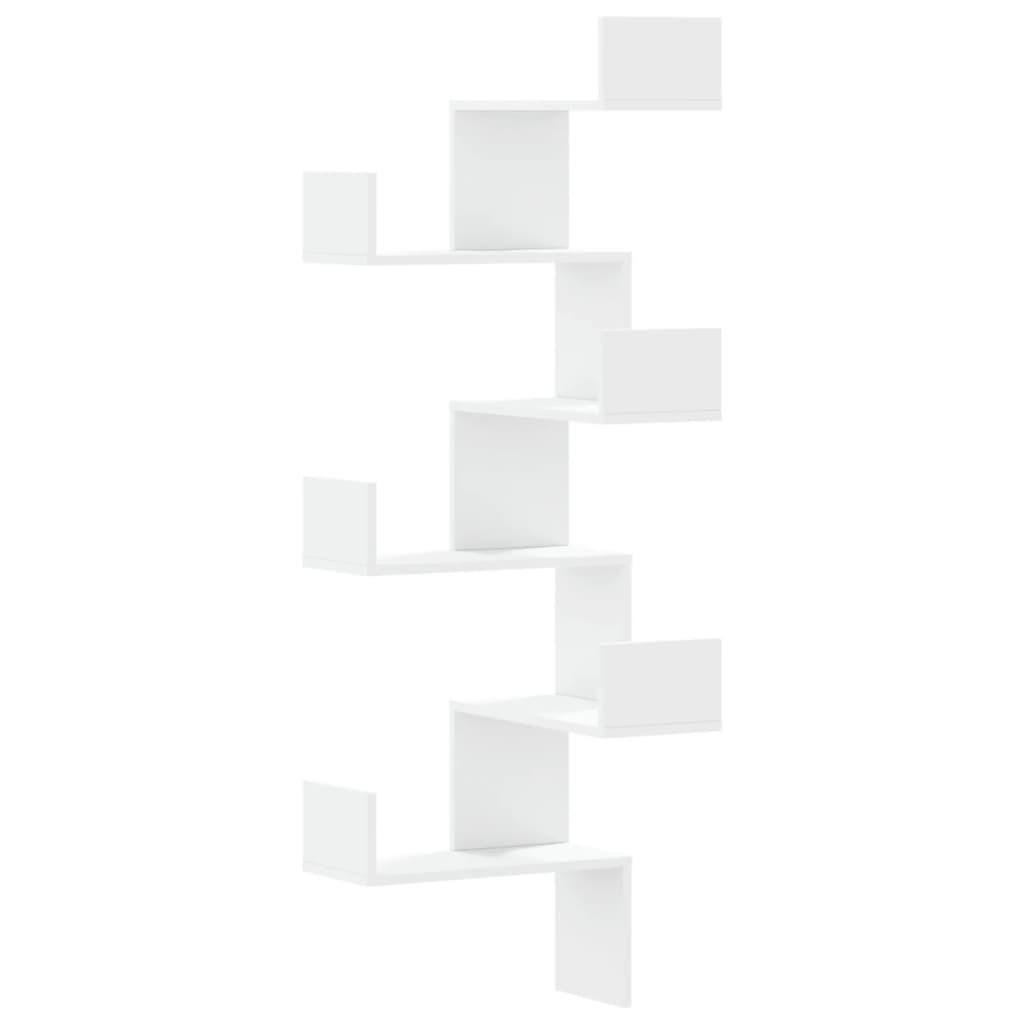WAND-ECKREGAL Weiss 45/45/147 Cm Holzwerkstoff - Weiß, Holzwerkstoff (45/147/45cm) - vidaXL