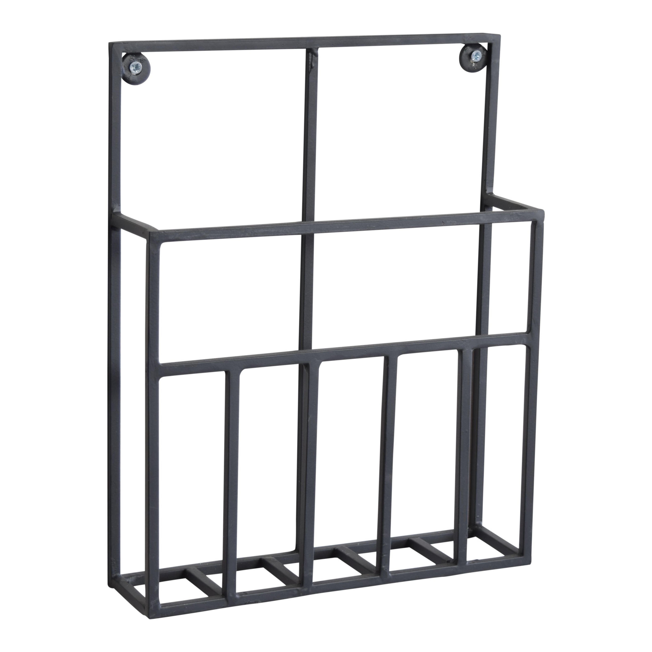ZEITSCHRIFTENSTÄNDER Maggy Schwarz - Schwarz, Metall (24/31/7cm) - LOFT42