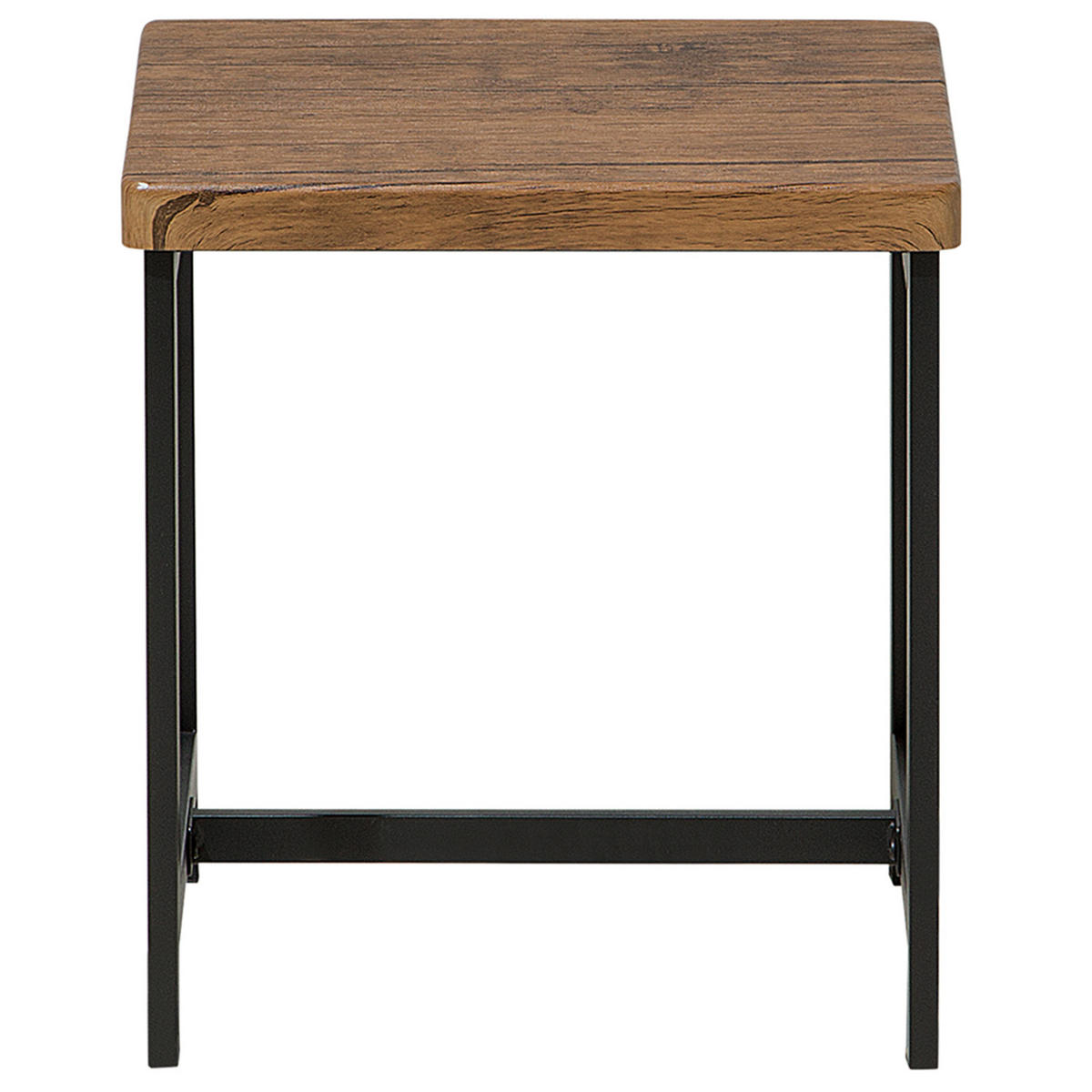 ESSGRUPPE Braun Stahl 4-Sitzer 120 cm Arlington - Schwarz, Holzwerkstoff (120/75/75cm) - Beliani