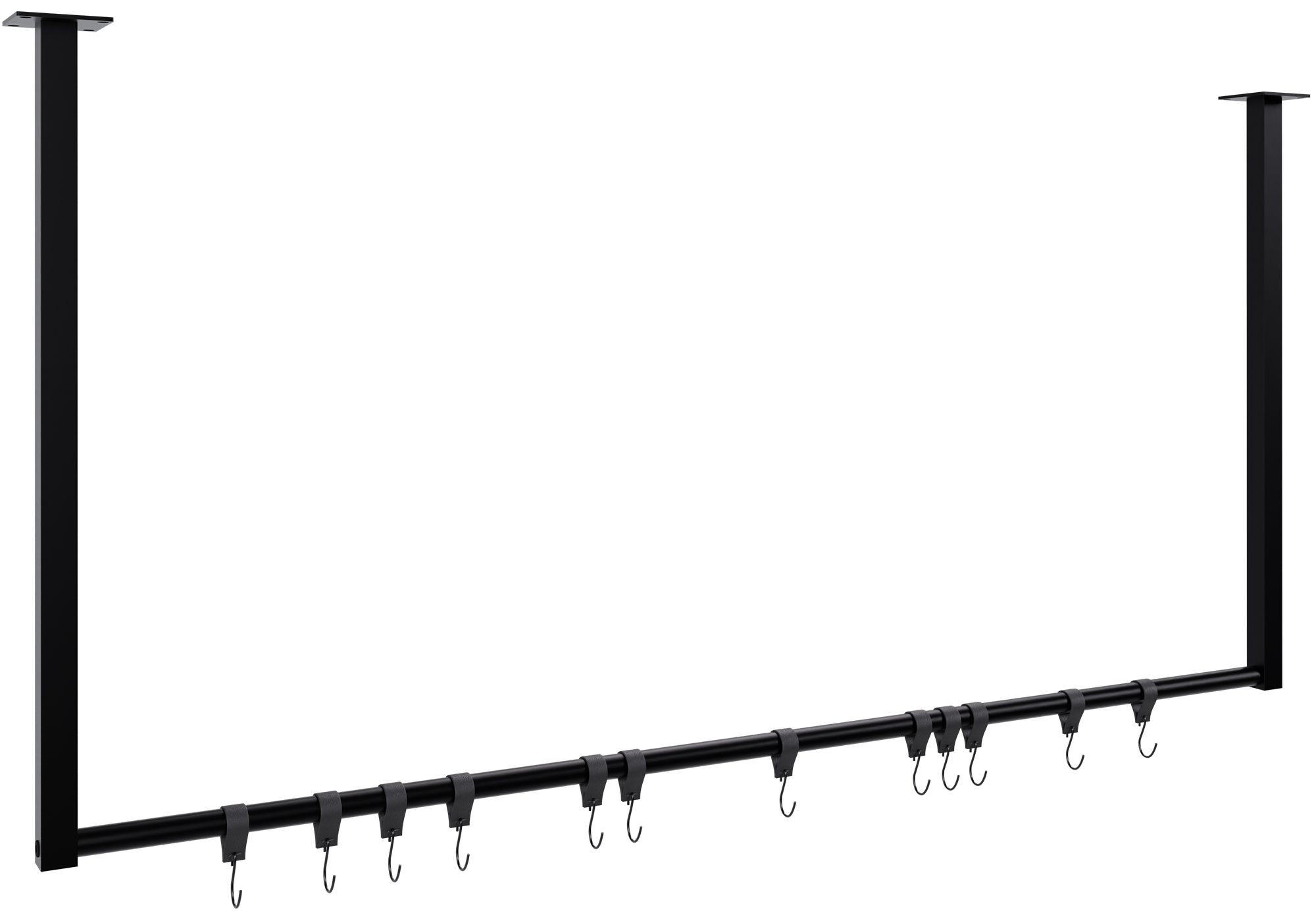 KLEIDERSTANGE Metall Schwarz - Schwarz, Metall (120/60/7cm) - CLP