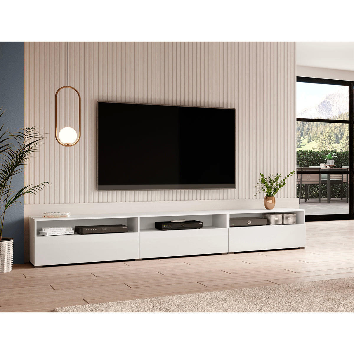 TV-MÖBEL Sloan Weiß - Weiß, Holzwerkstoff (270/42/41cm) - Petits-meubles