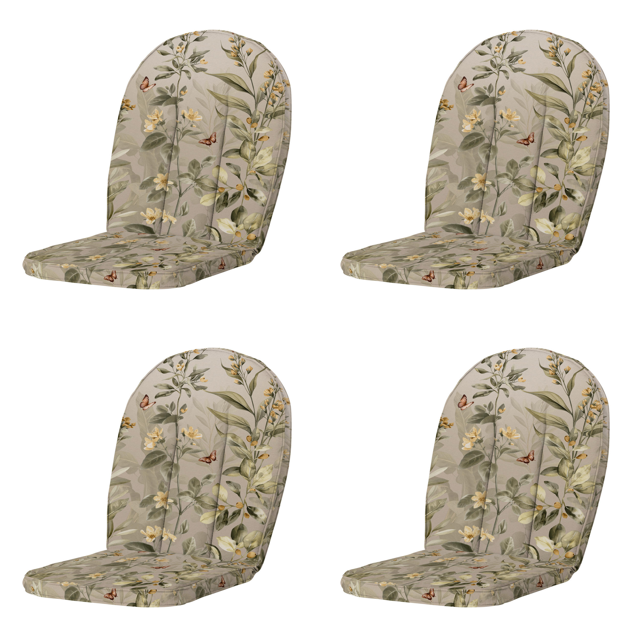 GARTENSTUHLKISSEN Elisa - Mehrfarbig - 105/52/5 cm - 4er-Set - Multicolor, Textil (52/5/105cm) - Madison