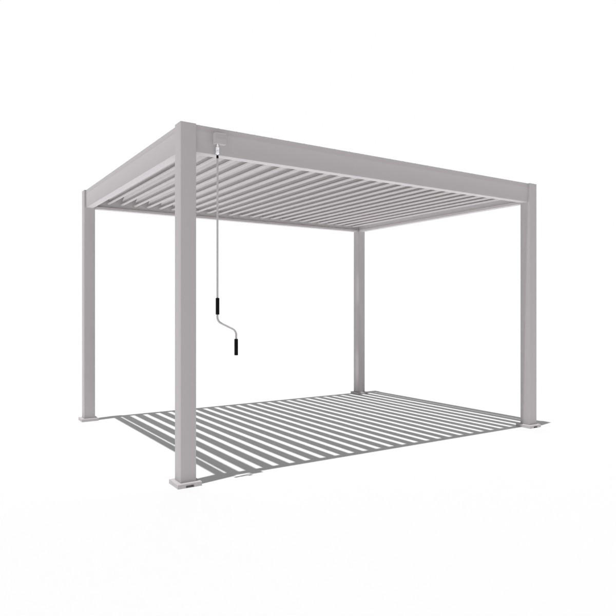 PERGOLA Classic Pavillon Terrassenüberdachung Aluminium 3 x 4 m Ivory Sand - Beige, Metall (300/255/400cm) - WEIDE