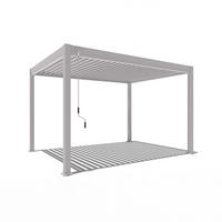 PERGOLA Classic Pavillon Terrassenüberdachung Aluminium 3 x 4 m Ivory Sand - Beige, Metall (300/255/400cm) - WEIDE