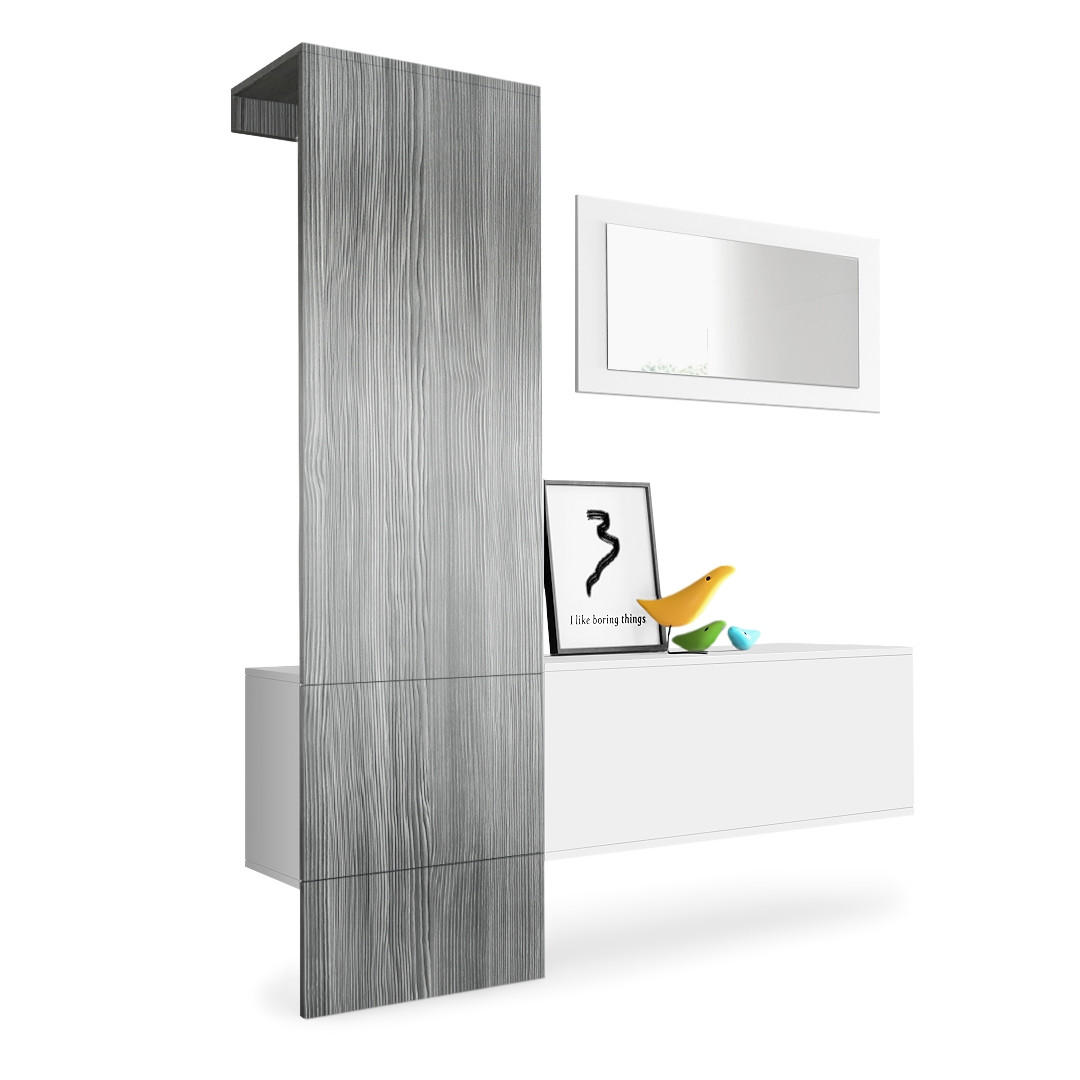 GARDEROBE Carlton Paneel in Avola-Anthrazit - Anthrazit, Holzwerkstoff (156/193/35cm) - Vladon