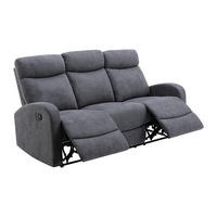 RELAXSOFA - 3 Personen-Sitzer - Stoff - Grau - - Grau, Textil (180/100/95cm) - Vente-Unique