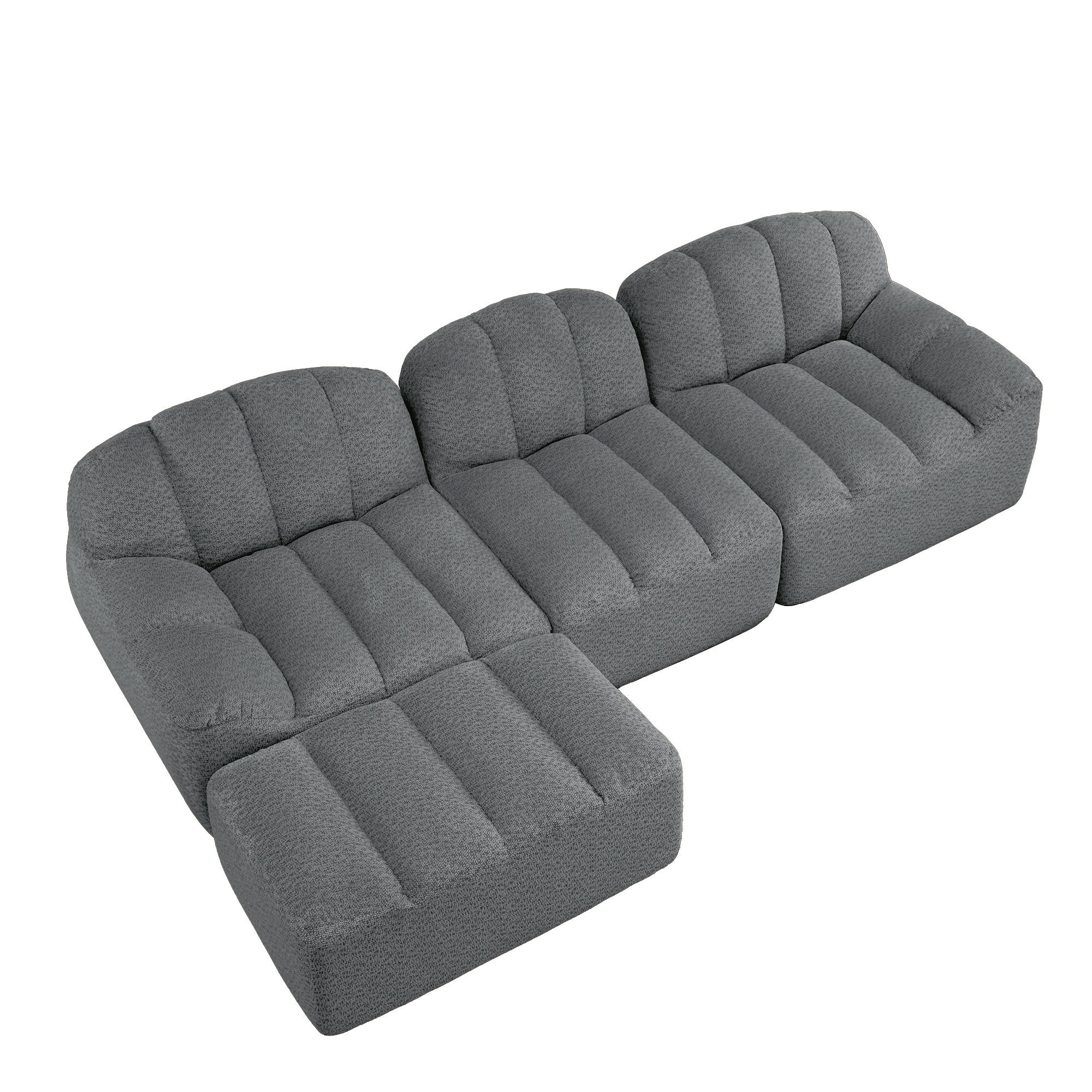 ComfortXL Ecksofa Grau 288x165 cm