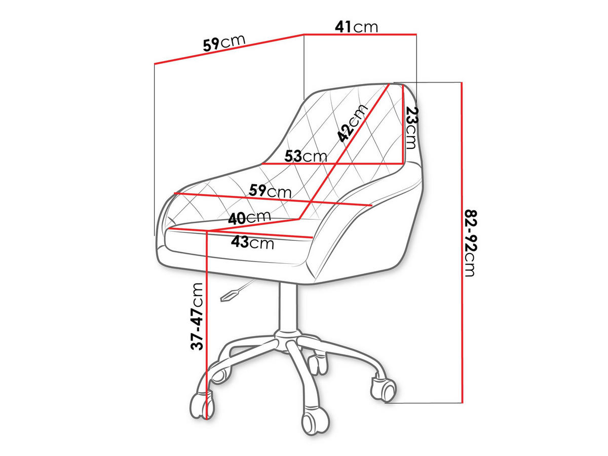 DREHSTUHL Muz 1018-1 - Blau/Silberfarben, Textil/Metall (59/92/59cm) - MIRJAN24