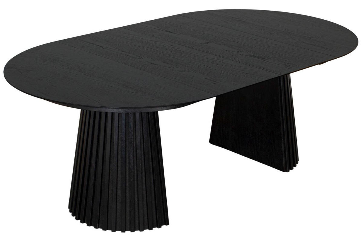 MÖBELSET Diningtisch Andria oval, 6er Set Diningsessel Ginosa hellgrau - Dunkelgrau/Hellgrau, Holz/Textil (210/75/120cm) - bene living