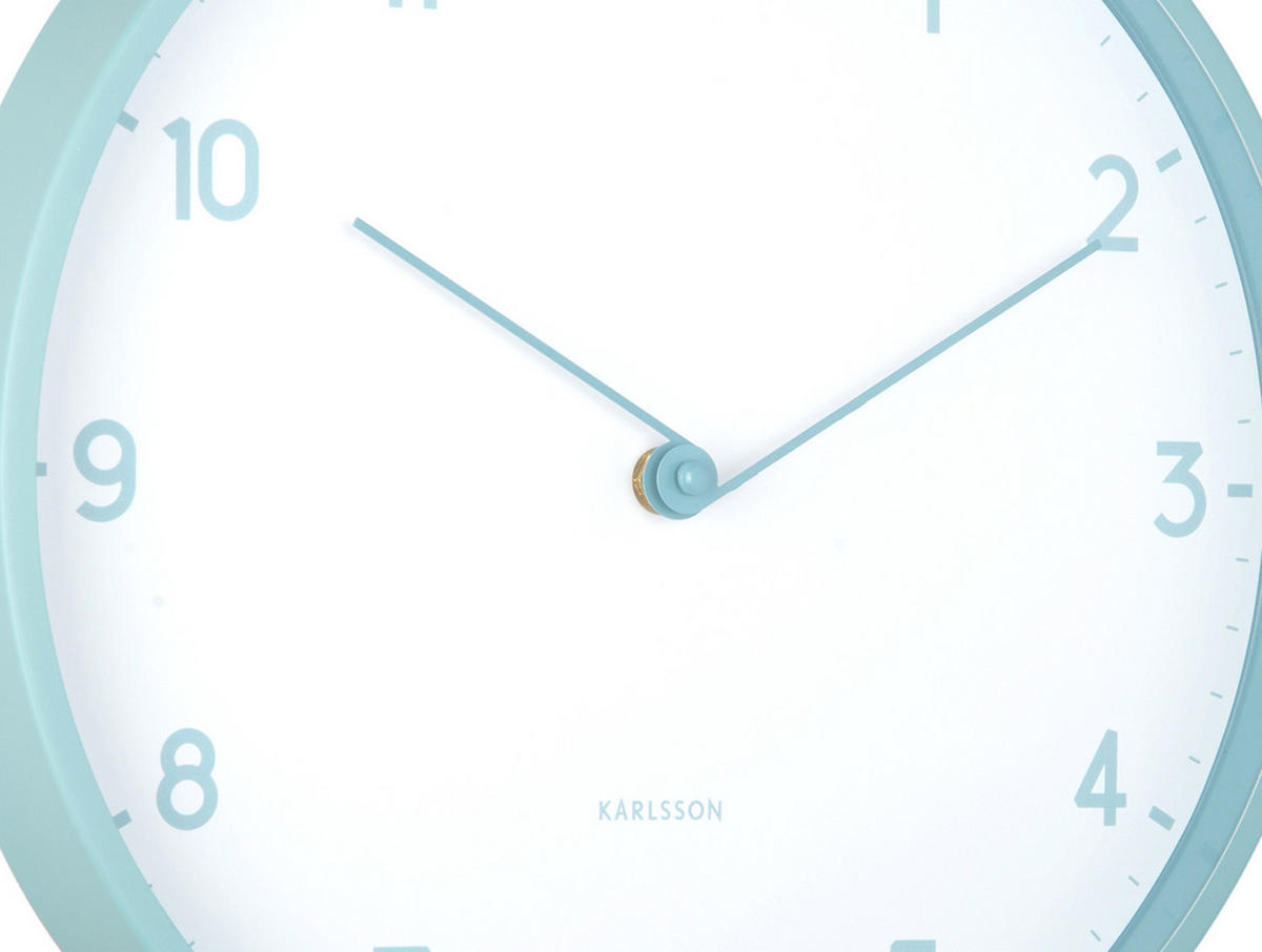 WANDUHR Sencillez Ø30 cm - Blau, Kunststoff (30/4/30cm) - Karlsson