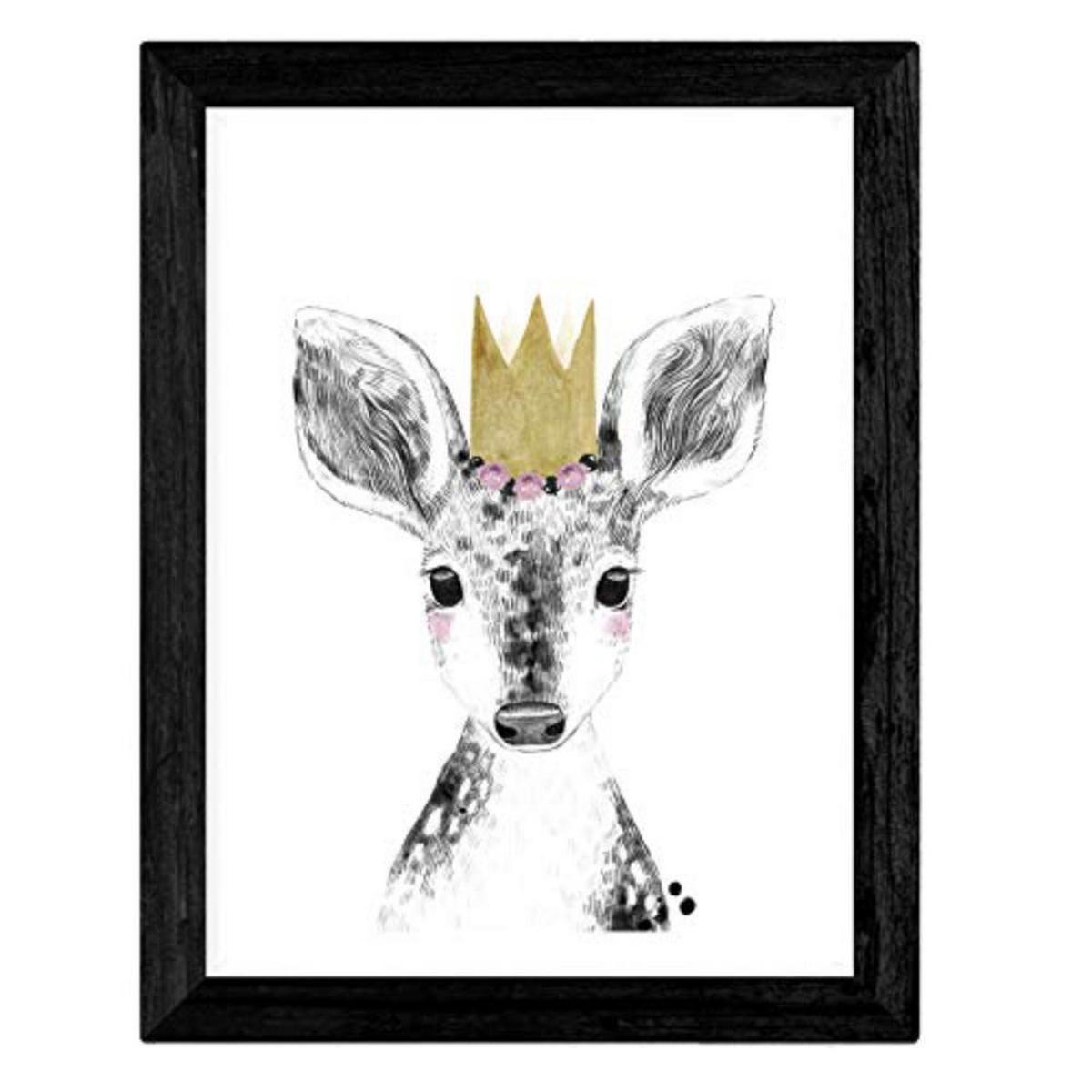 POSTER Set mit 4 von Kindern Tieren gelbe Töne A3 Rahmenlos - Klar, Papier (29.7/3cm) - Nacnic