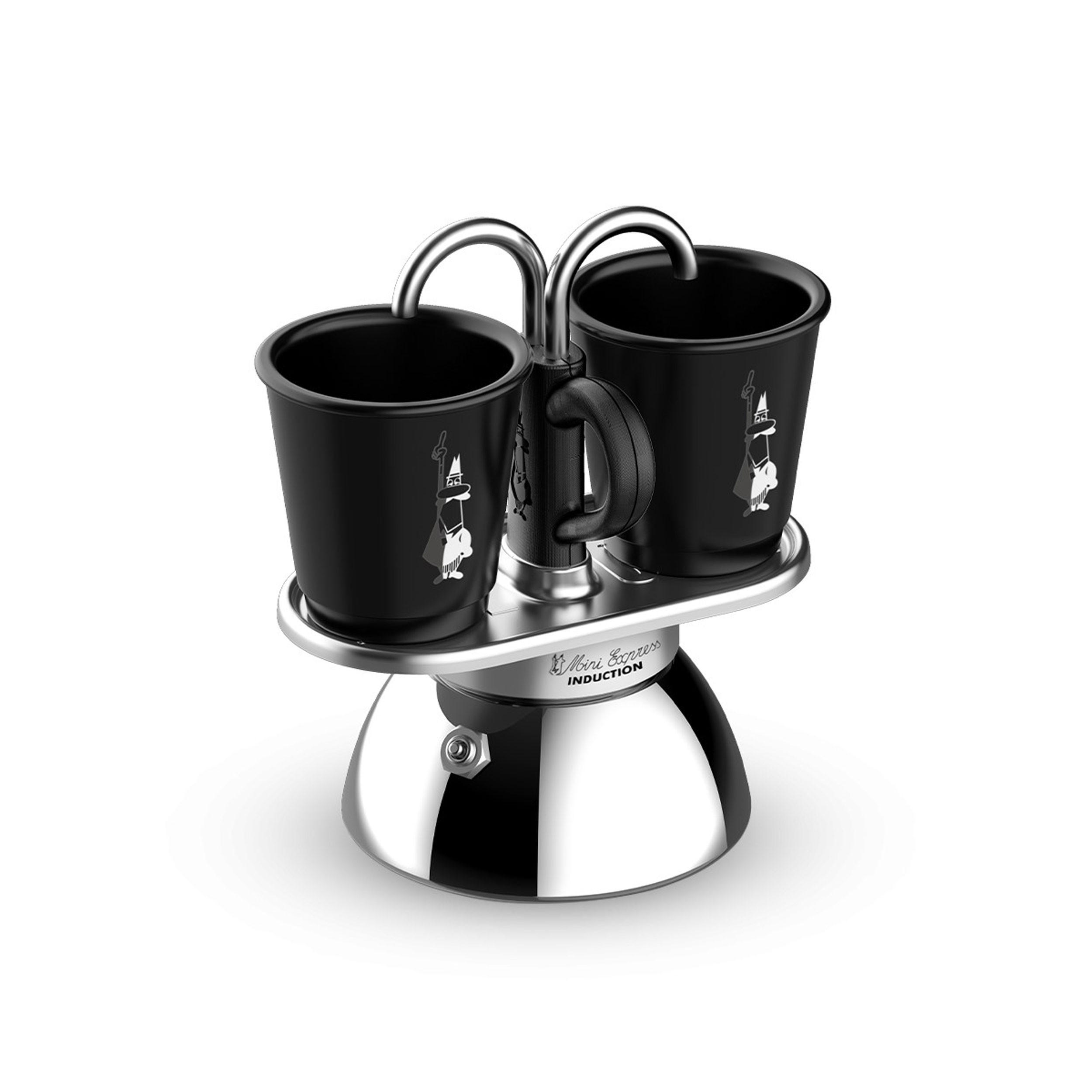 ESPRESSOKOCHER Set Mini 3-tlg. Express für 2 Tassen, Rot, 90 ml - Rot, Metall (10/16.5/23cm) - Bialetti