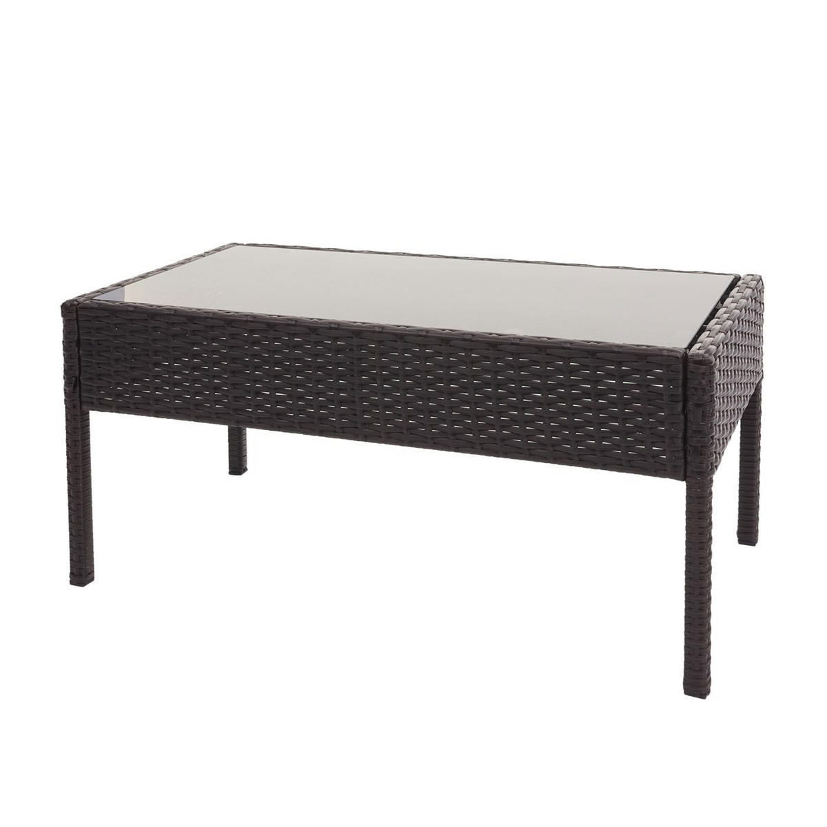 LOUNGE-SET Garten Braun Kissen Dunkelgrau - Braun, Metall - PROREGAL