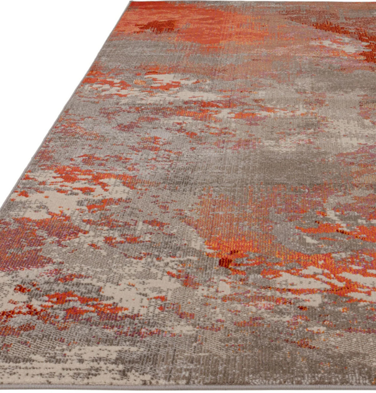 TEPPICH modern Flachgewebe VOLCANO Rot 120 x 170 cm - Rot, Textil (120/170cm) - Novatrend