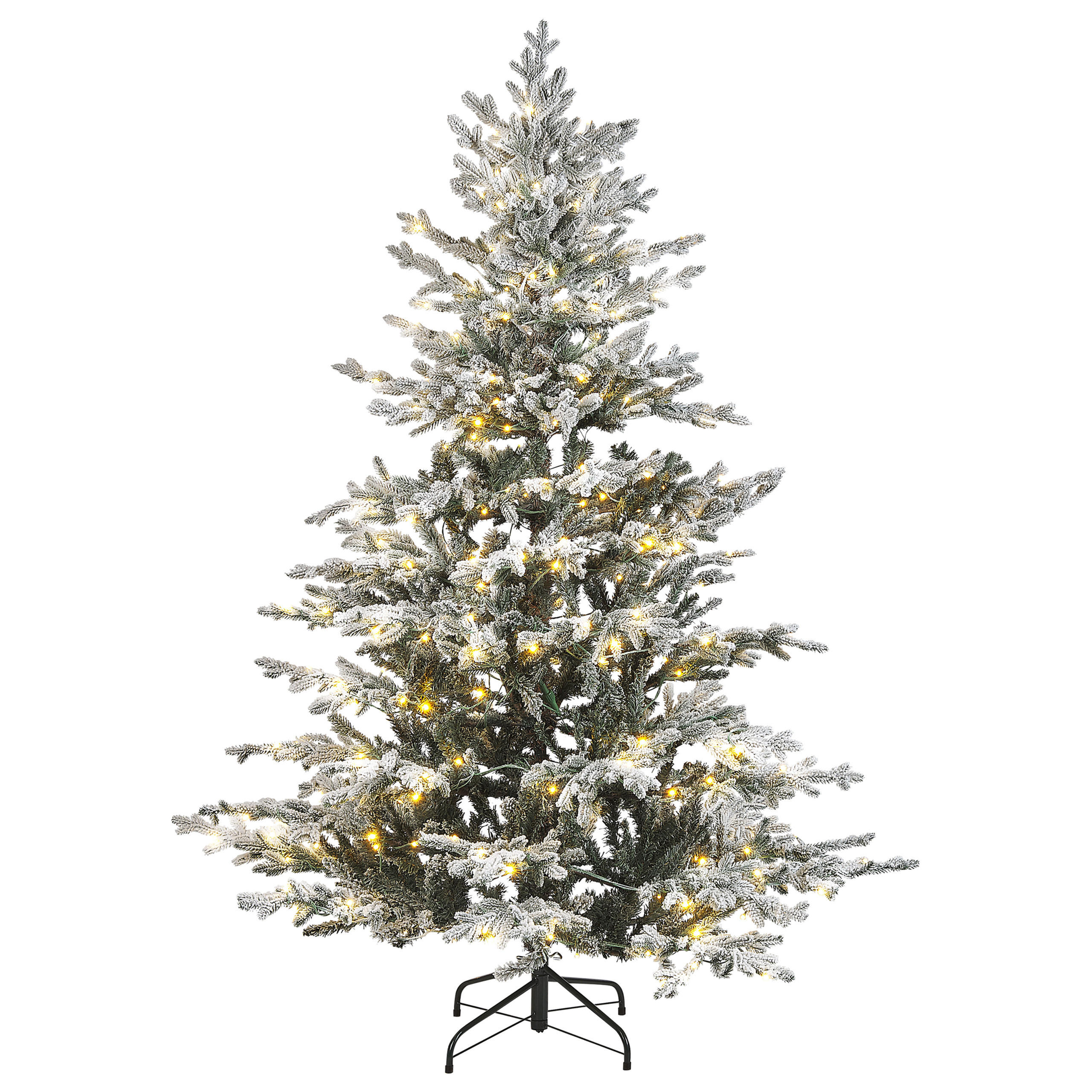 WEIHNACHTSBAUM 180 cm Weiß Brisco - Weiß, Kunststoff (180cm) - Beliani