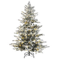 WEIHNACHTSBAUM 180 cm Weiß Brisco - Weiß, Kunststoff (180cm) - Beliani