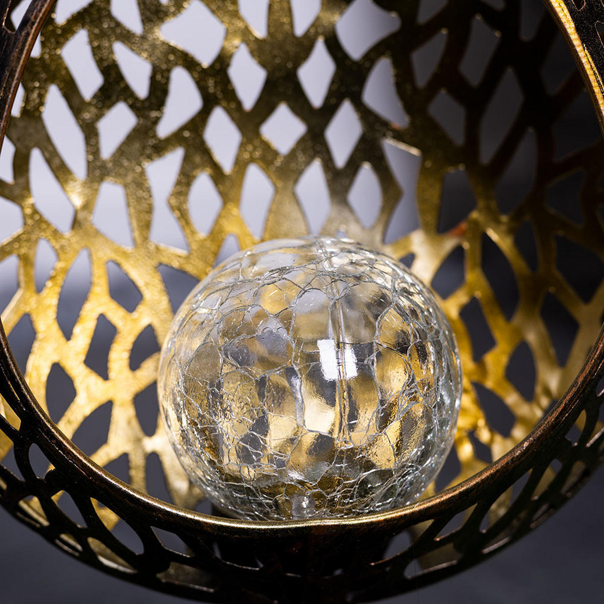 LED AUSSENLEUCHTE Gold patiniert 2er Set - Goldfarben, Glas (16/13/35.5cm) - Globo Lighting