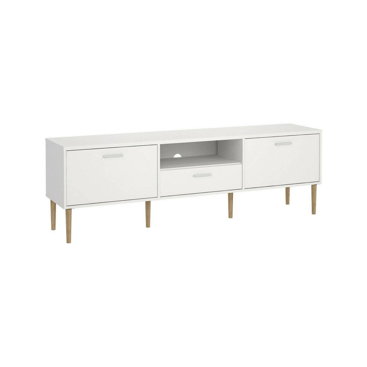 FERNSEHSCHRANK Weiß 39.8/177.2/56.8 cm - Weiß, Holzwerkstoff (177/57/40cm) - DMORA