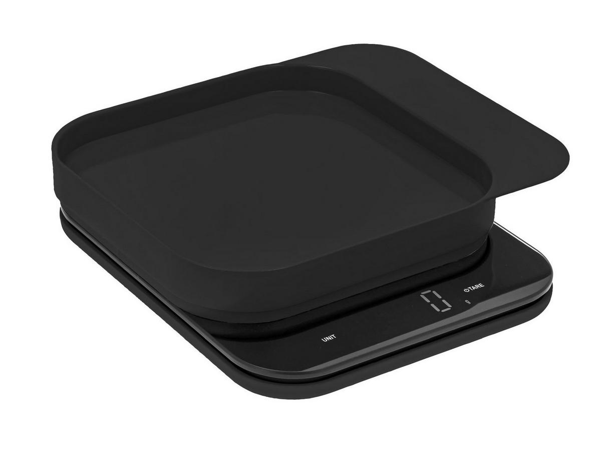 KÜCHENWAAGE Mensura black (schwarz) - Schwarz, Kunststoff (21/4/17cm) - Rosti
