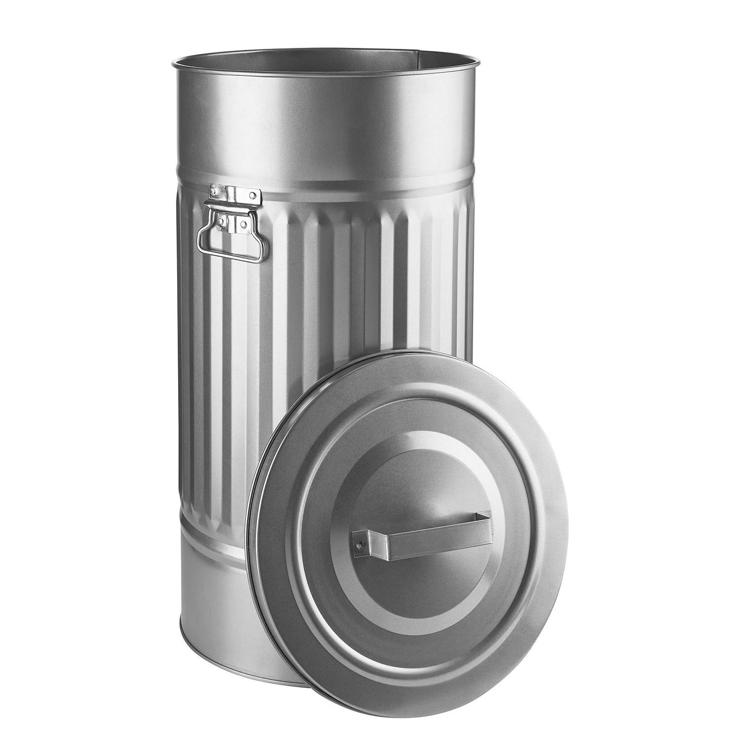 MÜLLTONNE Zinc Oskar - Silberfarben, Metall (34/64/34cm) - Butlers