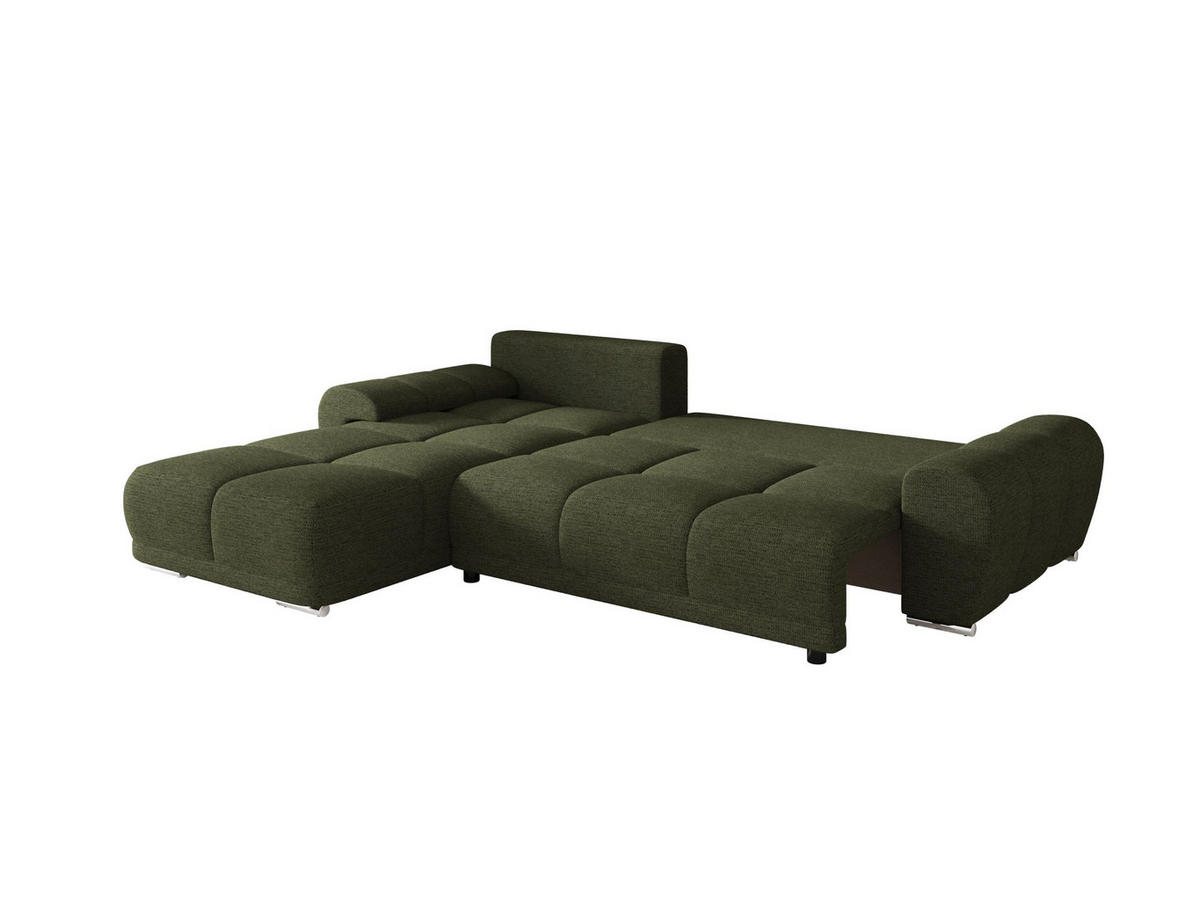 ECKSOFA BEGA L Links ARAGON 39 mit Schlaffunktion - Grün, Textil (289/185cm) - Bedante