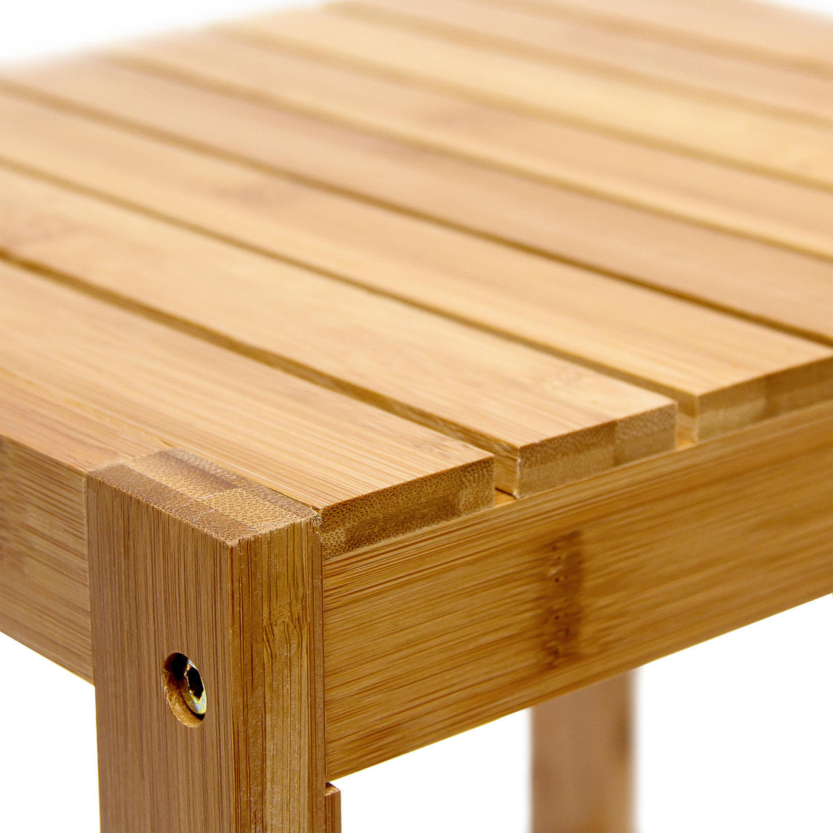 BLUMENHOCKER - Hellbraun, Holz (32/28/40cm) - Relaxdays