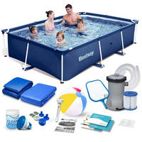 POOL SET 259 x 170 x 61 cm, 15in1 - 56403N - Blau, Textil (259/61/170cm)