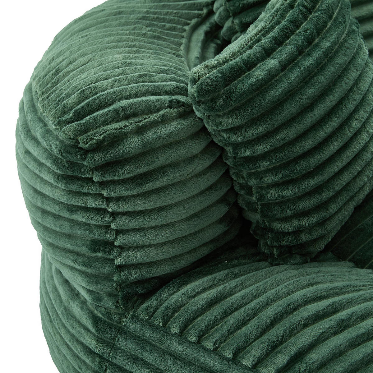 SITZSACK Cord,Sofa mit 3 extra Kopfkissen,Grün - Grün, Textil (108/52/108cm) - LVHOM