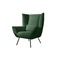 SESSEL IVA Smaragdgrün Cord - Smaragdgrün/Schwarz, Textil/Metall (90/112/94cm) - KAWOLA