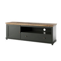 TV-MÖBEL Martin Grün und Holz - Grün, Holzwerkstoff (181/61/49cm) - Petits-meubles