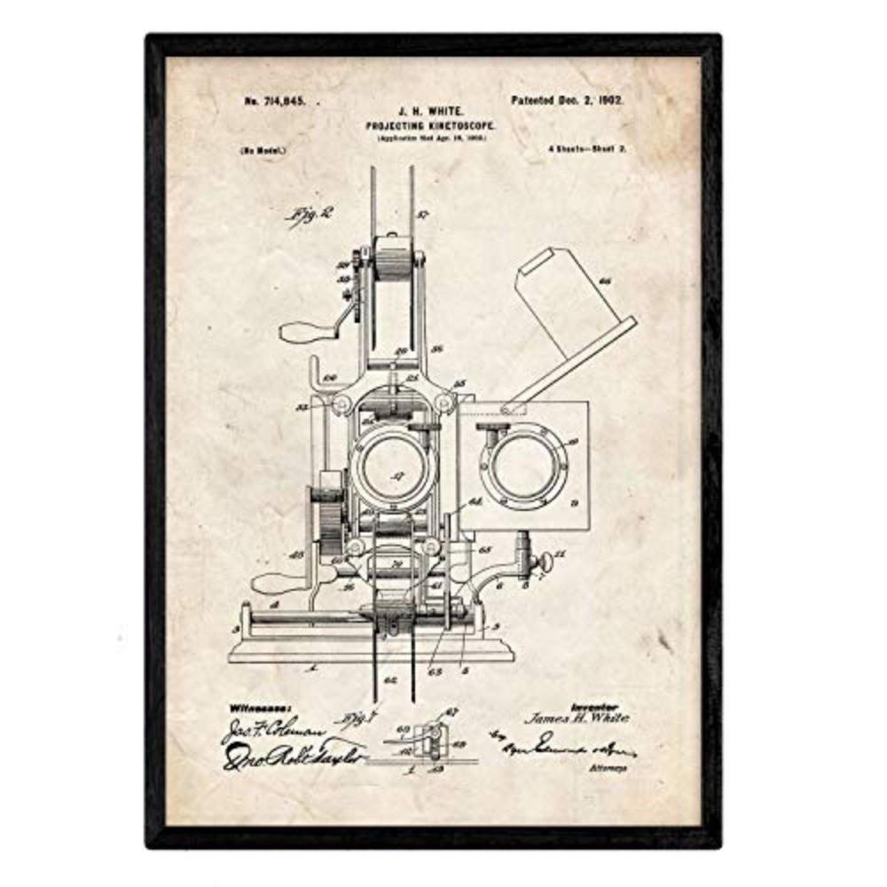 POSTER Kinetoscopio Patent 2 A3 Rahmenlos - Klar, Papier (29.7/5/42cm) - Nacnic