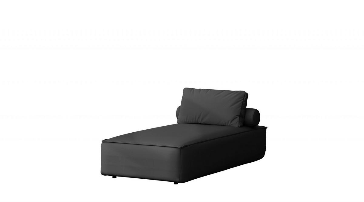 GARTENCHAISELONGUE Liegestuhl Für Den Garten MALIBU Schwarz - Schwarz, Holz (90/73/194cm) - Kaiser Möbel