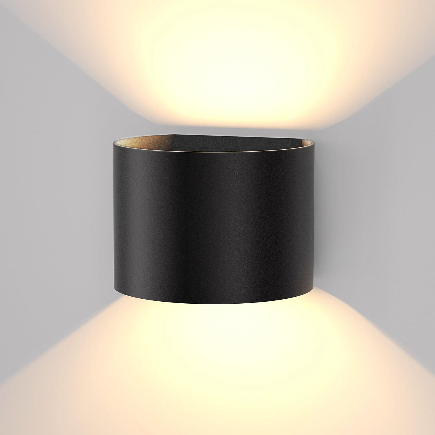 LED WANDLEUCHTE Herz - Schwarz, Metall (12/10/14cm) - Nettlife