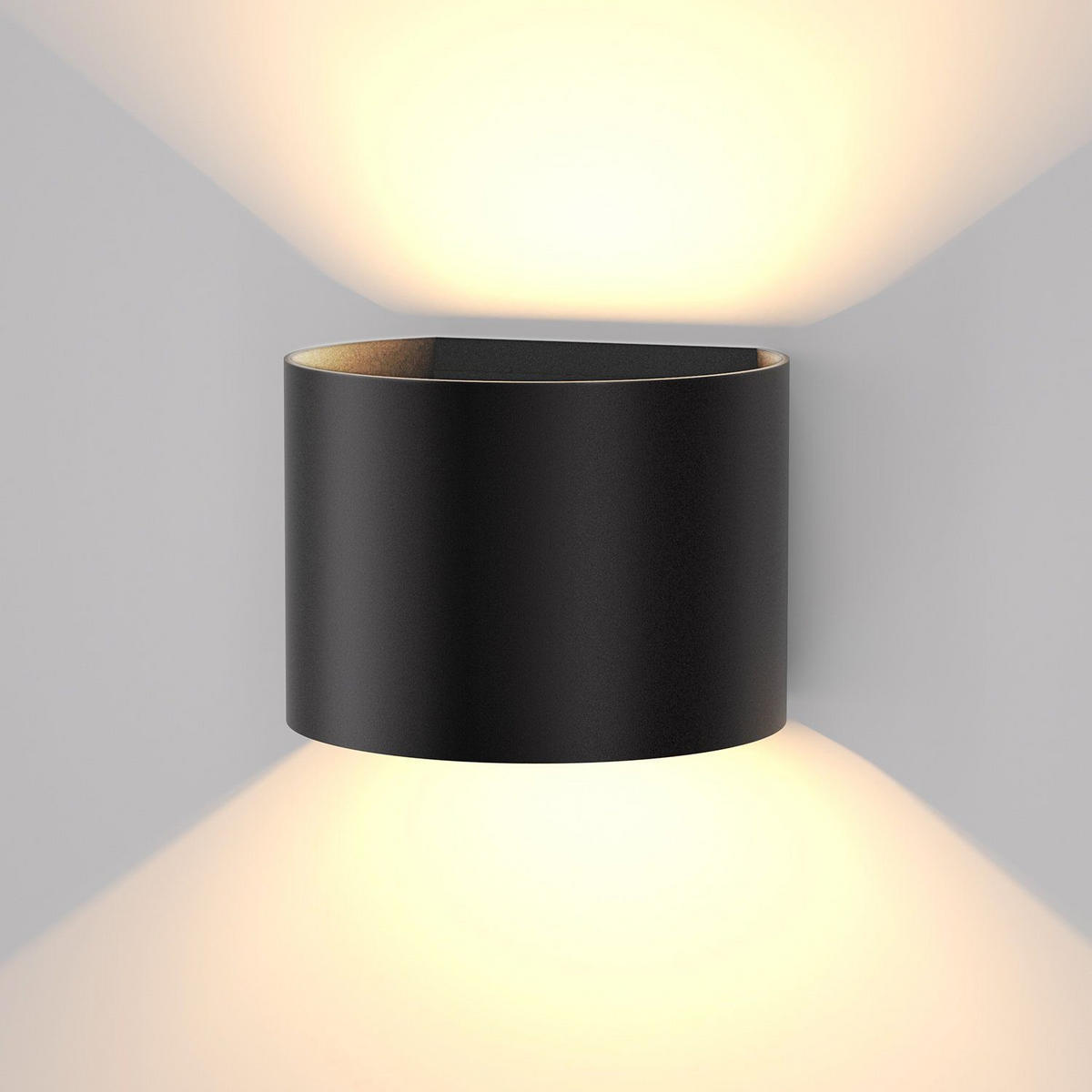 LED WANDLEUCHTE Herz - Schwarz, Metall (12/10/14cm) - Nettlife