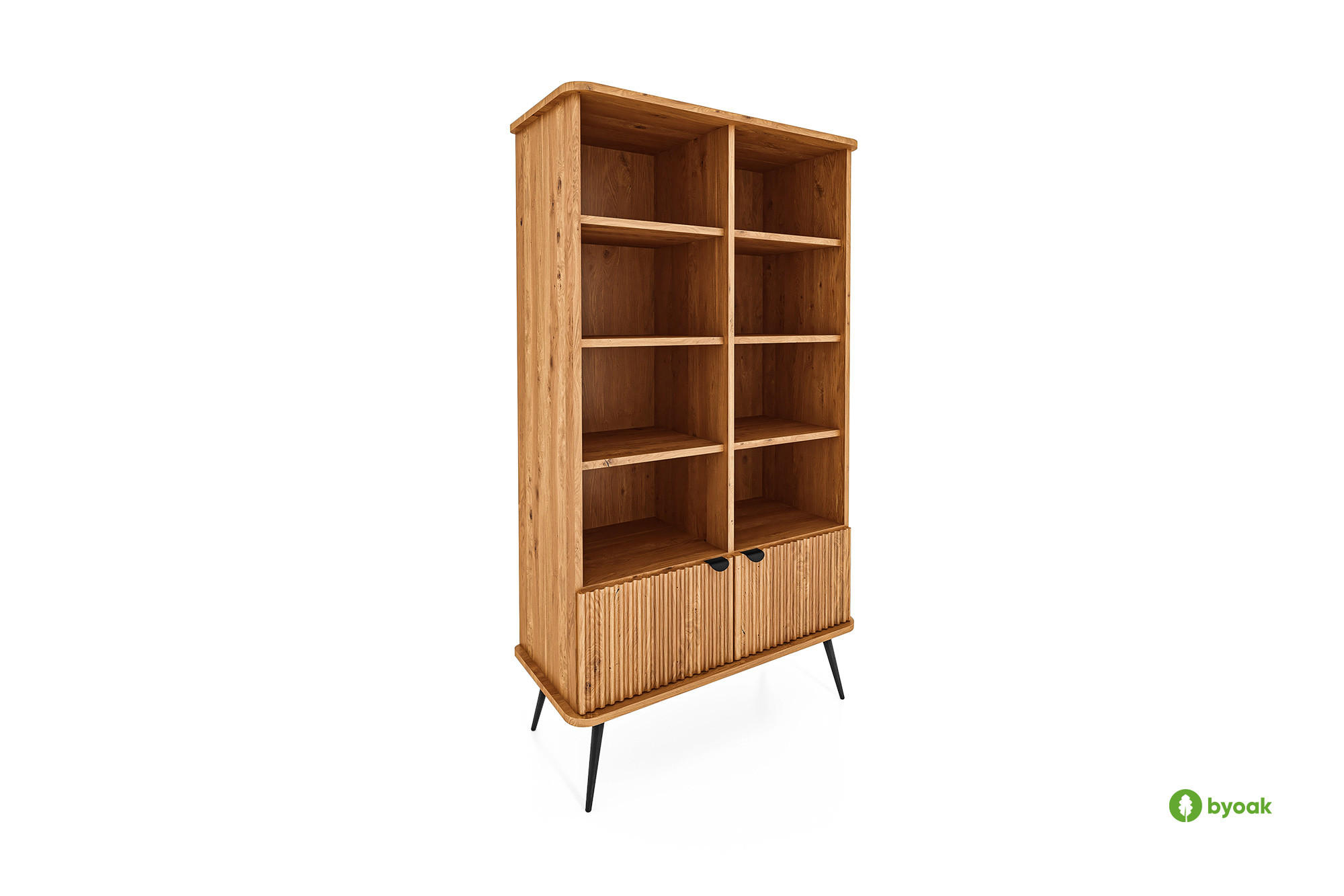 BÜCHERREGAL LINA Wildeiche - Wildeiche, Holz (97/176/46cm) - byoak