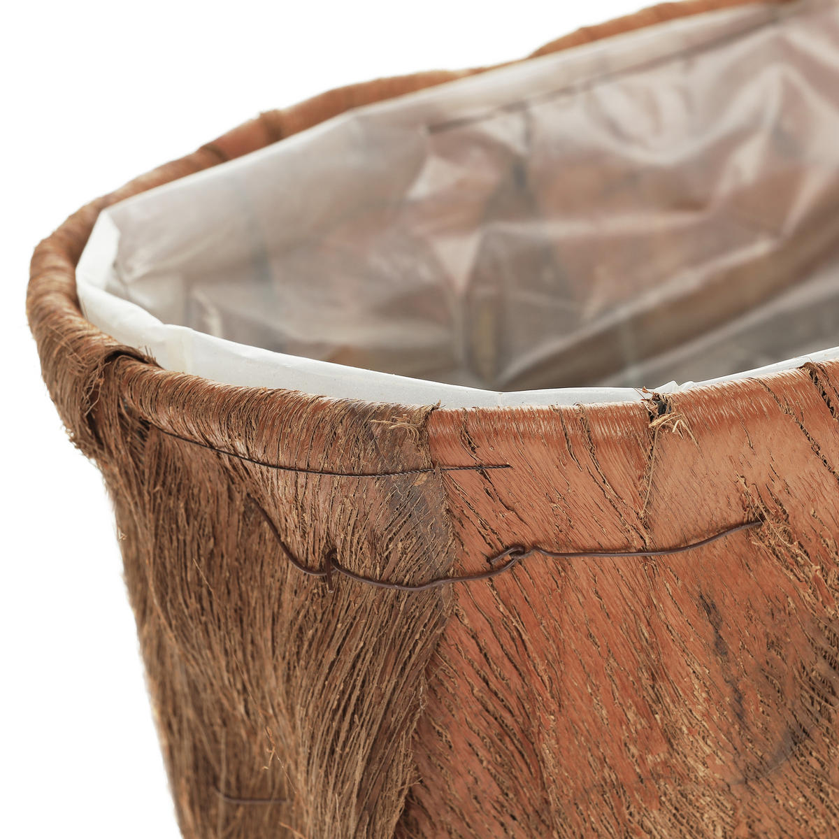 4XBLUMENKASTEN - Braun, Holz/Kunststoff (57.5/14/20cm) - Relaxdays