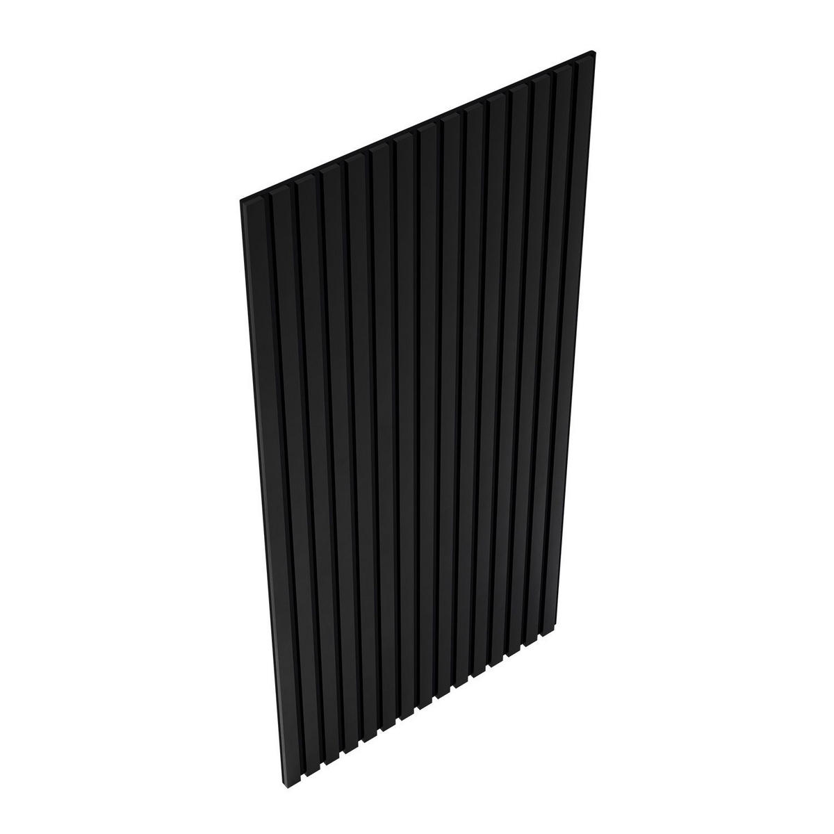 WANDPANEELE Akustik 120x60 cm Schwarz (4er-Set) - Schwarz, Holz (60/120/1.8cm) - Juskys