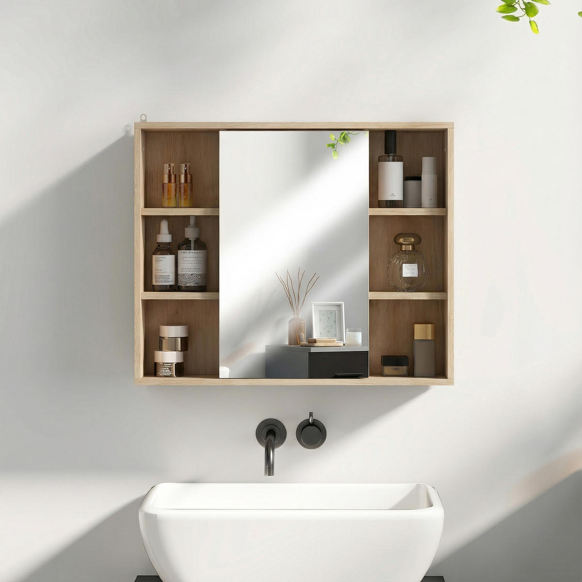 SPIEGELSCHRANK Naturfarben - Naturfarben, Holz (60/49.4/14.5cm)