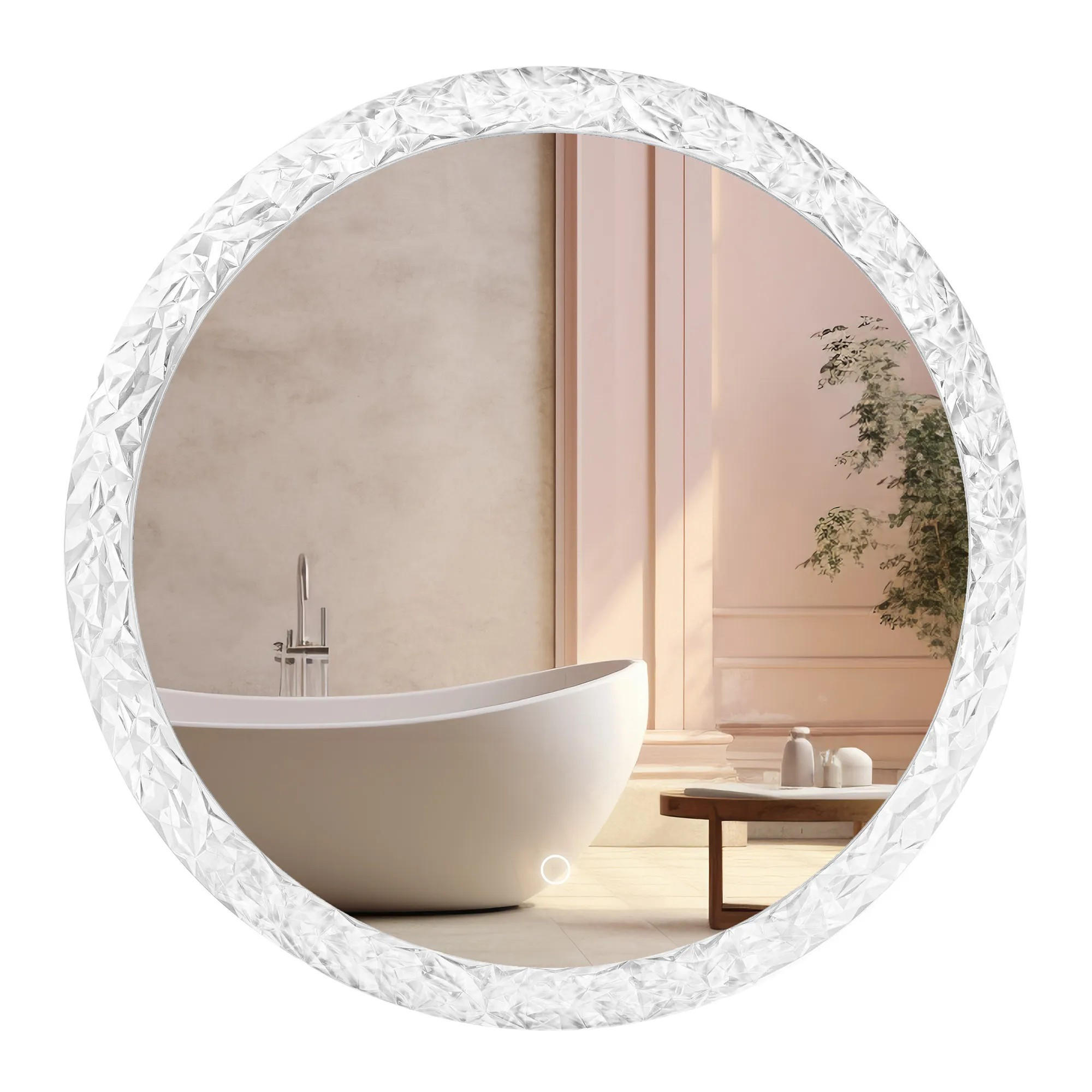 SPIEGEL Rea Led 60cm Yh-3562 - Transparent, Glas (60/60/60cm) - REA