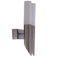 LED AUSSEN-WANDLEUCHTE Edelstahl Silber - Silberfarben, Glas (16.5/31.5/10.5cm) - Brilliant