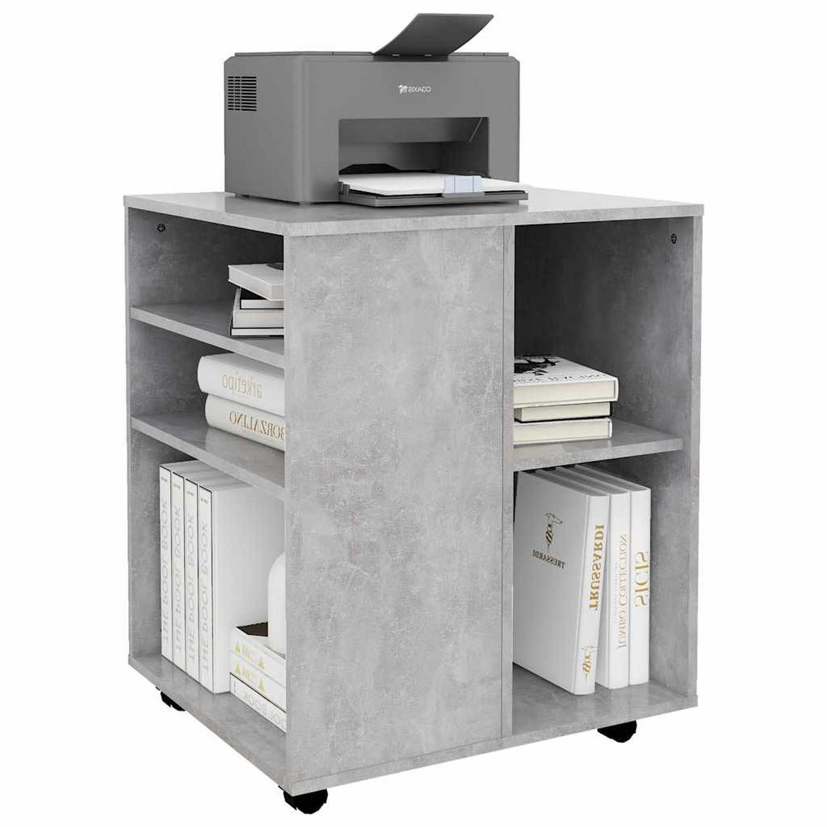 ROLLSCHRANK Betongrau 60/53/72 Cm Holzwerkstoff - Grau, Holzwerkstoff (53/72/60cm) - vidaXL