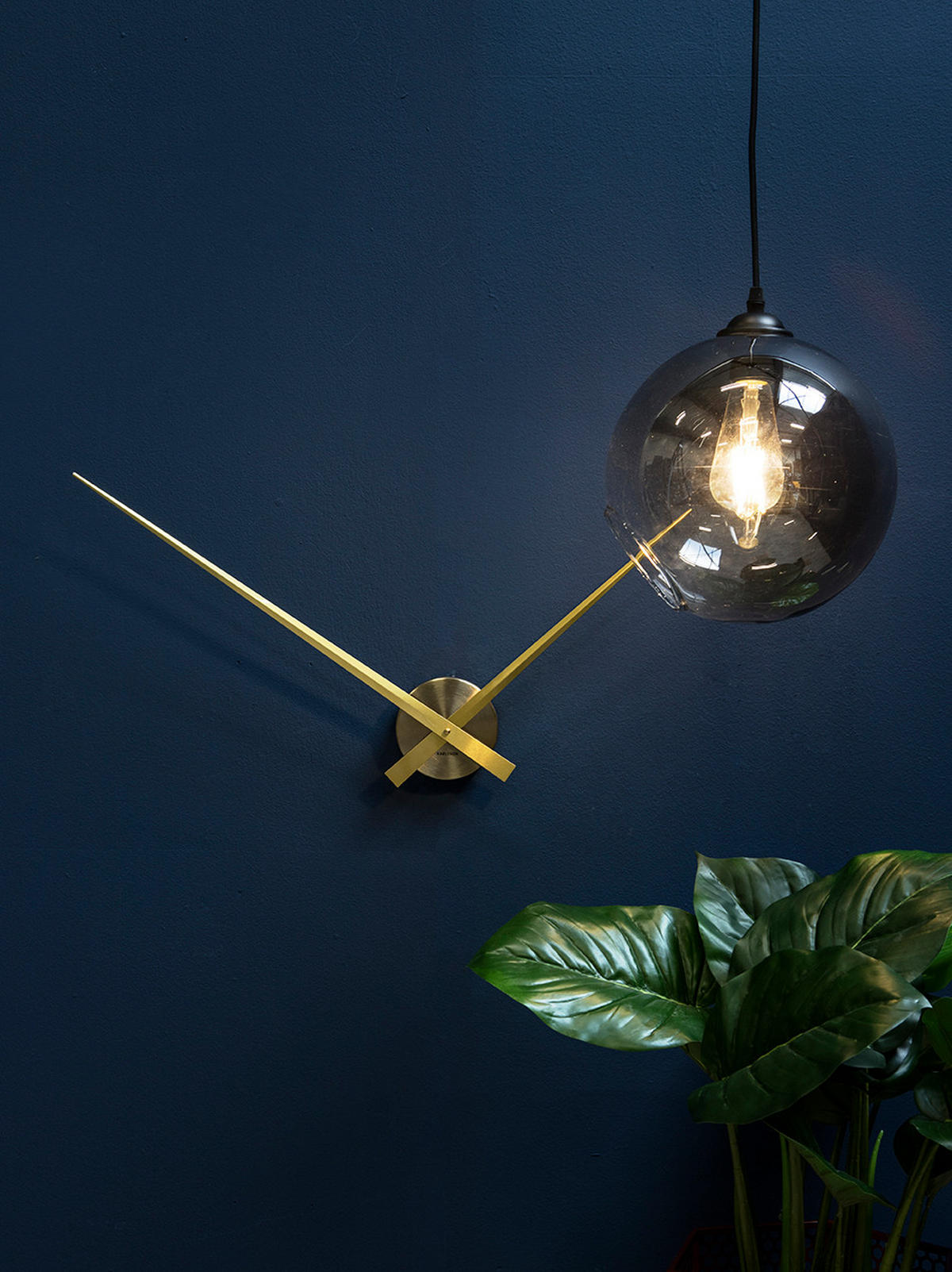 WANDUHR Little Big Time Ø77,5 cm - Goldfarben, Metall (77.5/77.5/5cm) - Karlsson