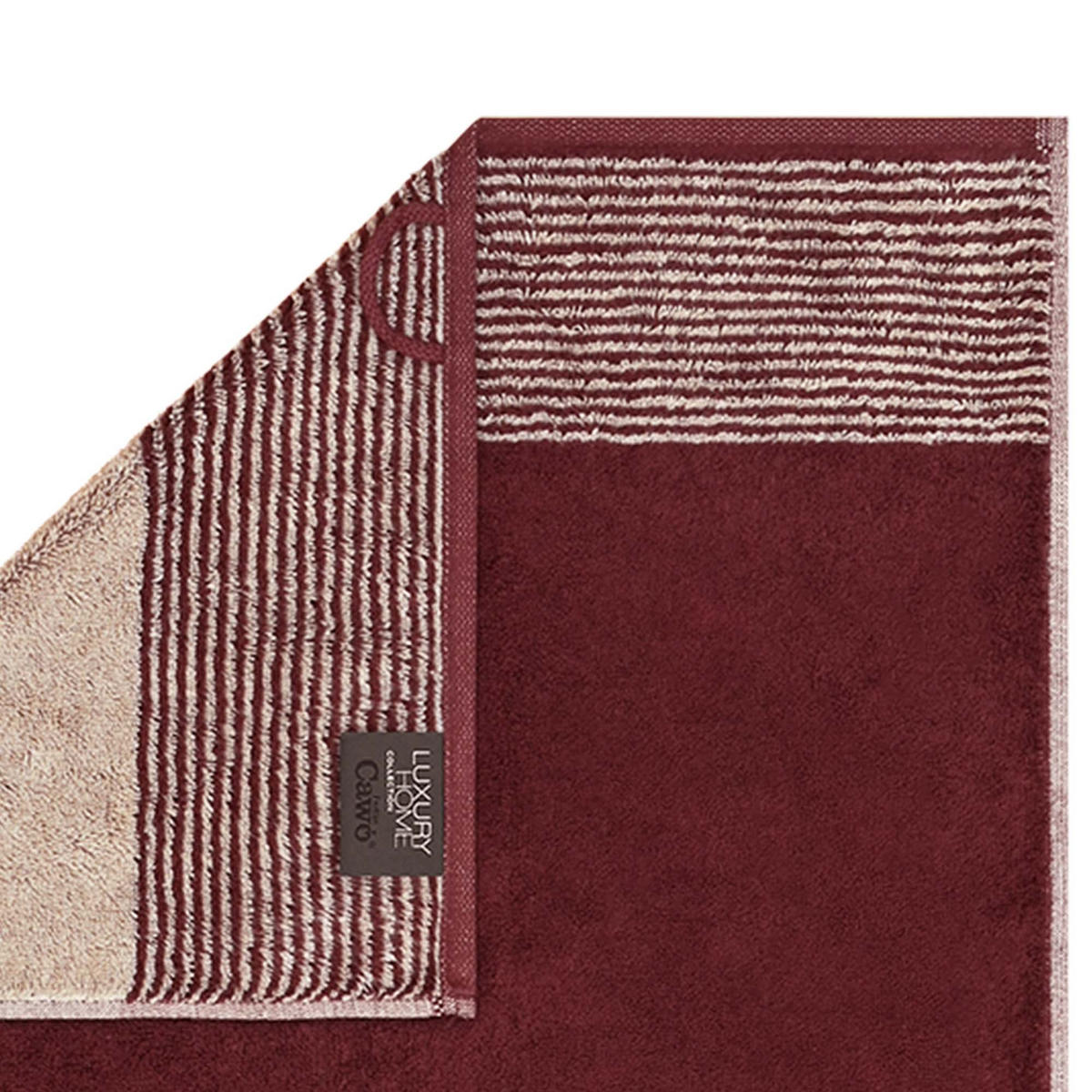 HANDTUCH in Bordeaux 50 x 100 cm - Bordeaux, Naturmaterialien (100/50cm) - Cawoe