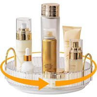 KOSMETIK-ORGANIZER, drehbar,Transparent,23/23/10.5cm - Transparent, Kunststoff (23/6.5/23cm)