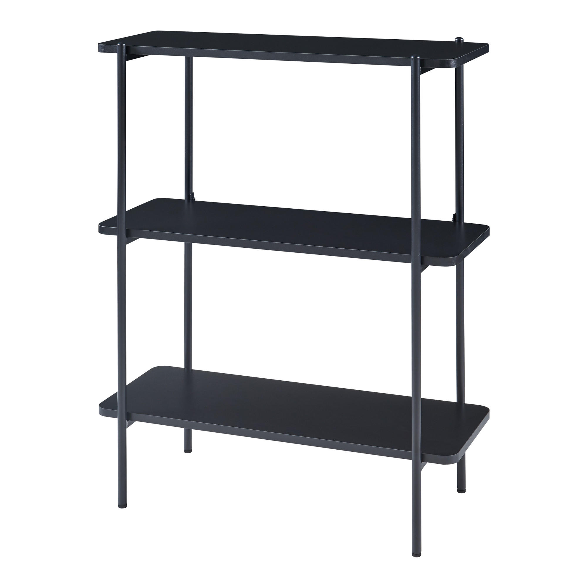 STANDREGAL Samnanger - Schwarz, Holzwerkstoff/Metall (80/100/34cm) - [en.casa]