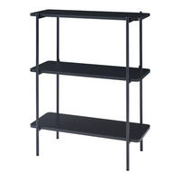 STANDREGAL Samnanger - Schwarz, Holzwerkstoff/Metall (80/100/34cm) - [en.casa]