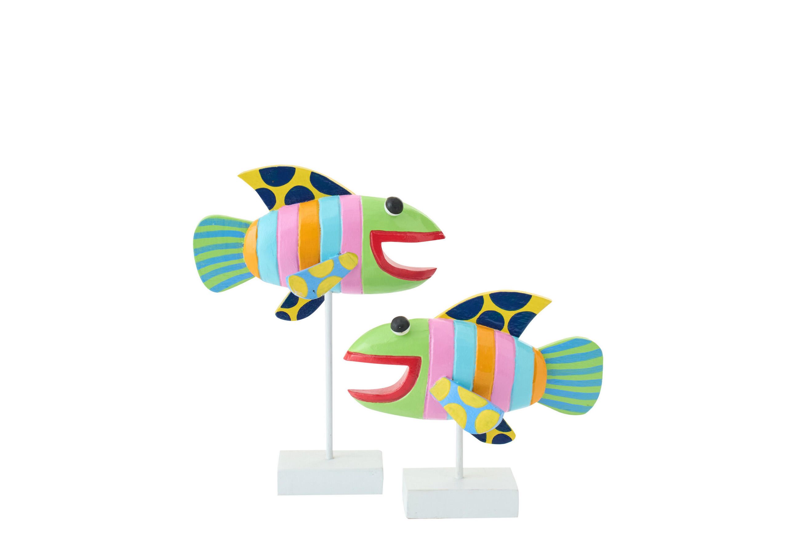 DEKOOBJEKT FISCH UMI - Multicolor, Holz (6/34/27cm) - J-Line
